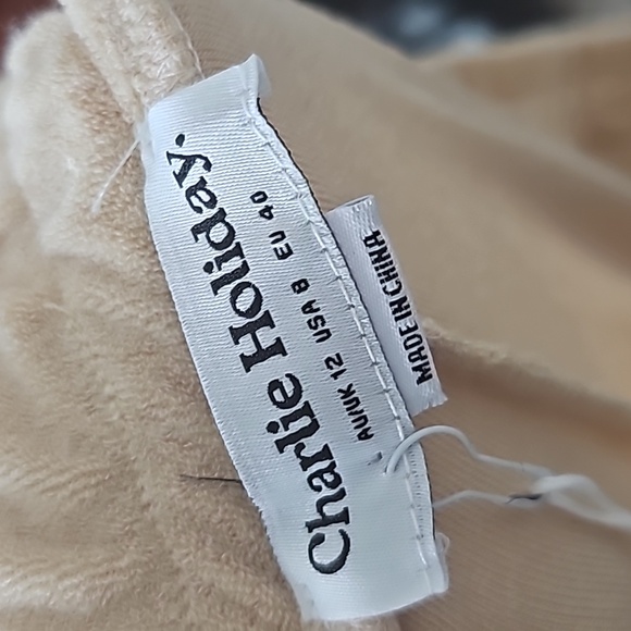 Charlie Holiday Shirley Wide Leg Pants in Natural - Picture 6 of 8